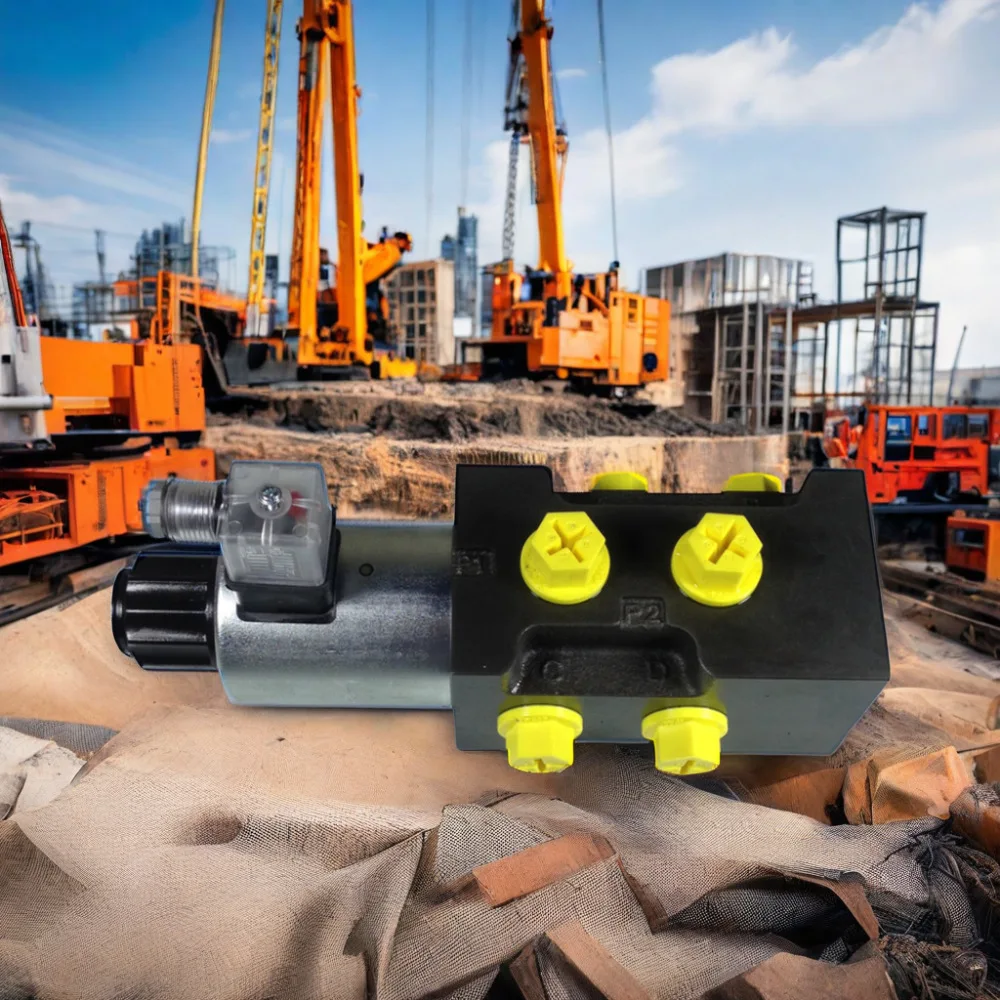 Two position six way solenoid directional valve 120LPM oil select valve