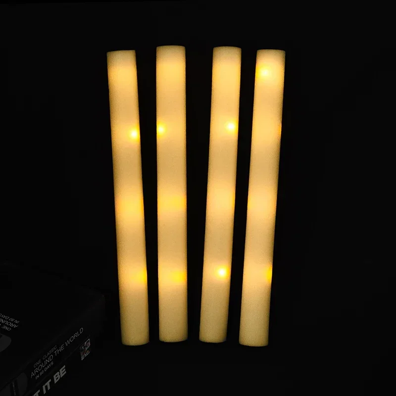 30/60/80/100/120Pcs Glow Sticks RGB LED Glow Foam Stick Bulk Colorful LED Cheer Tube Dark Light Birthday Wedding Party Supplies image 3