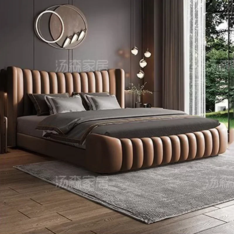 Cama De madera nórdica para parejas, mueble De lujo para el hogar, multifunción, moderno, para salón, dormitorio, espacio De almacenamiento