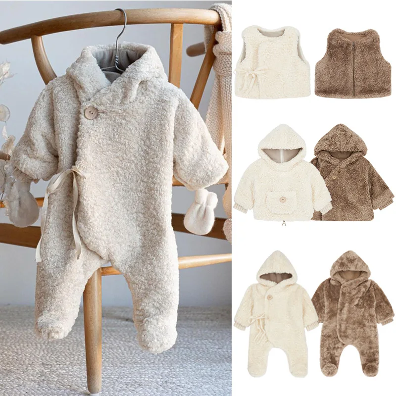 Baby Boys and Girls Winter Clothes Cotton-padded Plush Padded Coat Cotton Baby Jacket Cotton-padded Jacket To Go Out