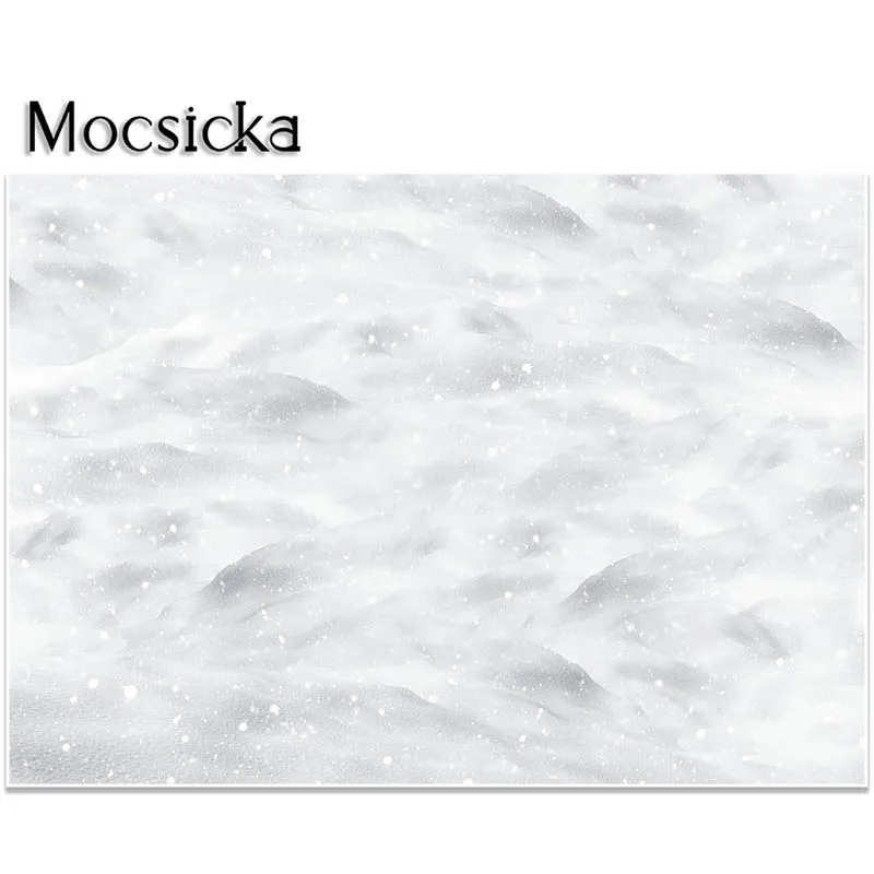 Mocsicka Christmas Winter Snow Floor Photography Background Snowflake Decoration Backdrop Holiday Child Portrait Photo Studio