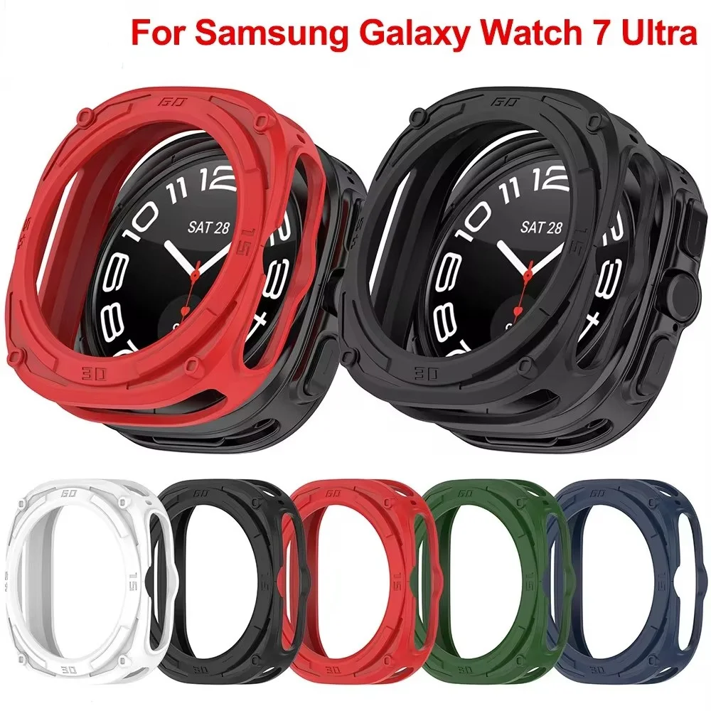 Silicone Case for Samsung Galaxy Watch 7 Ultra 47mm Cover, TPU Protective Bumper Shell for Galaxy Watch 7 Ultra Box Accessories﻿