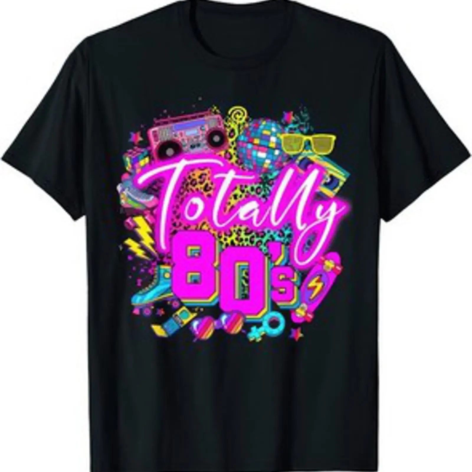 Totally 80s Girls Just Wanna Have Fun Retro Disco T Shirt vintage Washed homme Top For Everyday Wear Slightly Versatile Casual