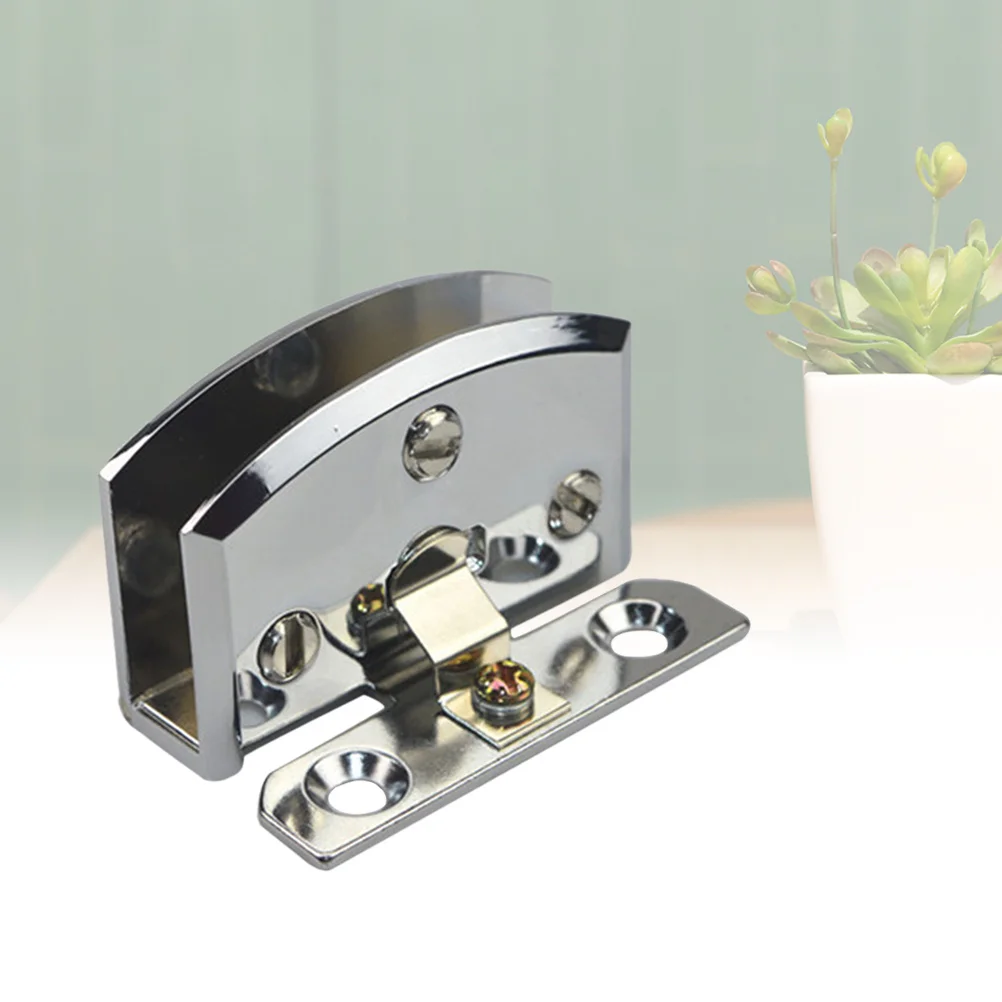 

Glass Cabinet Door Hinge Zinc Alloy Square Clamp For Bathroom Office Home Fixation Bracket Hardware Fittings