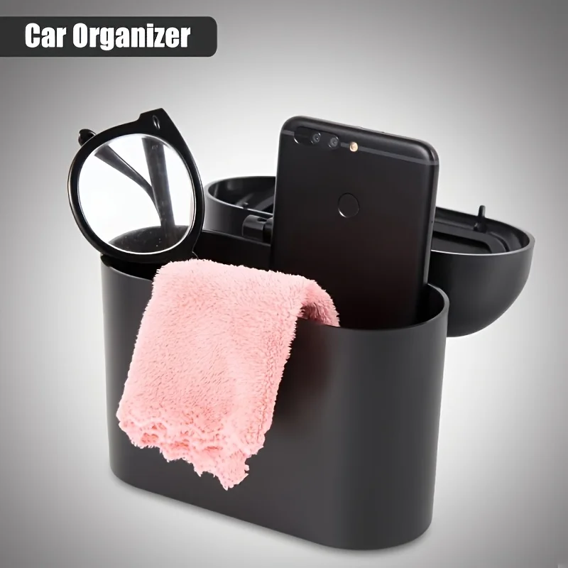 Car-mounted trash bin (with 2 garbage bags), universal vehicle model, can be hung on the car door or the back of the seat.