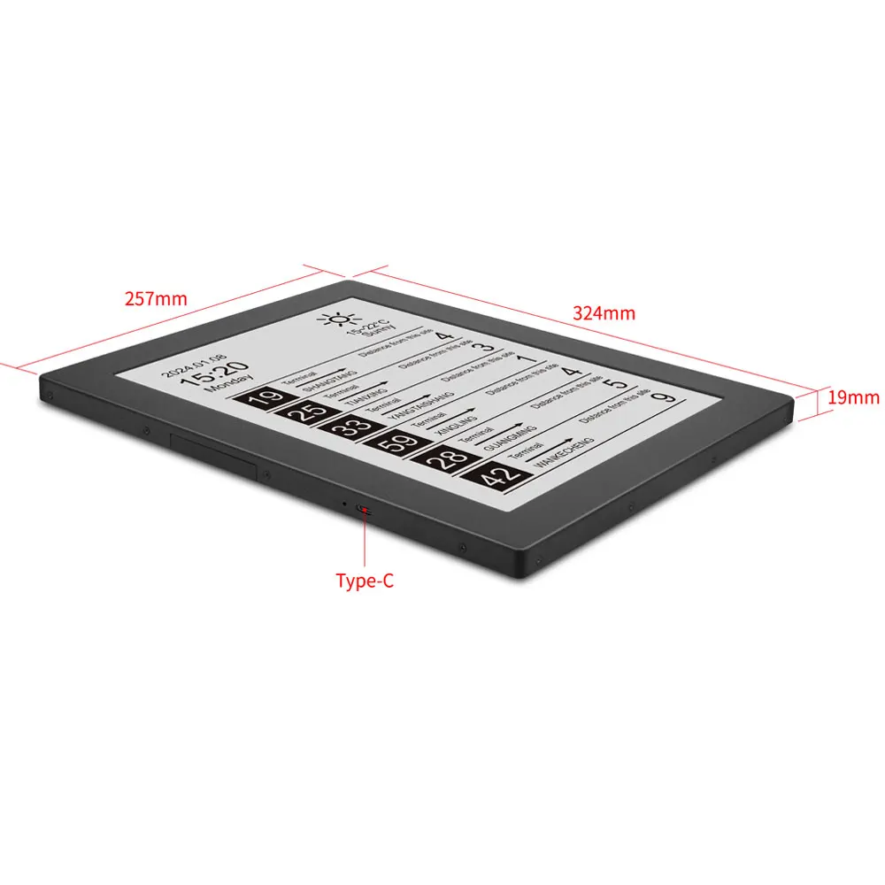 Custom 13.3Inch E-ink EReader Easy Carry Ebook Reader With 8GB ROM 32GB TF Expansion HD Touchscreen Android Wifi 13 Inch Epaper