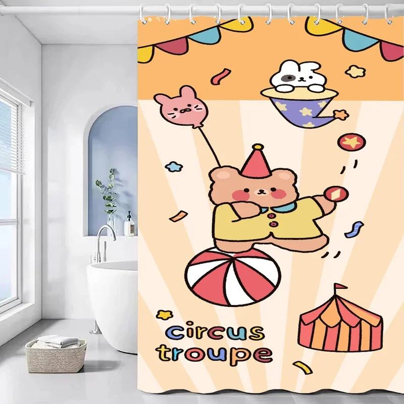 

Европейская занавеска для ванной комнаты, набор аксессуаров для ванной комнаты, занавеска для душа B-Bear, водонепроницаемые шторы в наборах для ванной комнаты FaXT6 @!