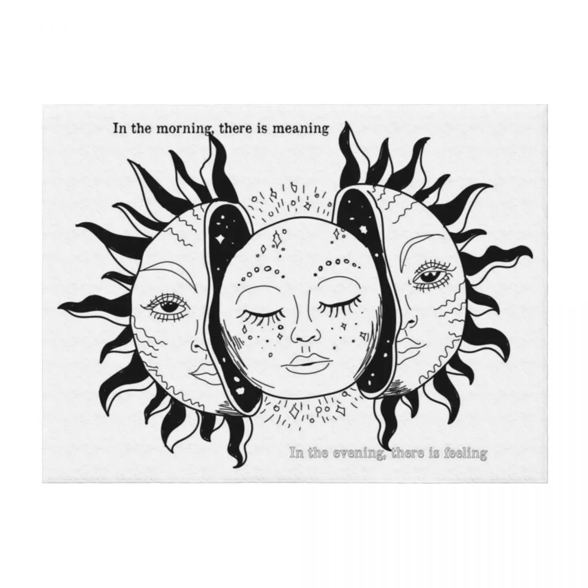 

sun & moon Throw Blanket Warm Hair Heavy Blankets