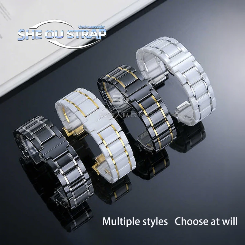 ДЛЯ Casio G-SHOCK Stealth GA110/100/120 Керамический черный и золотой металлический браслет из нержавеющей стали, детали корпуса