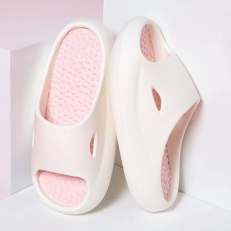 Platform Slippers for Couple Summer Shoes 2023 New Home Massage Slipper Ladies Comfort Beach Slides Sandals Open Toe Flip Flops