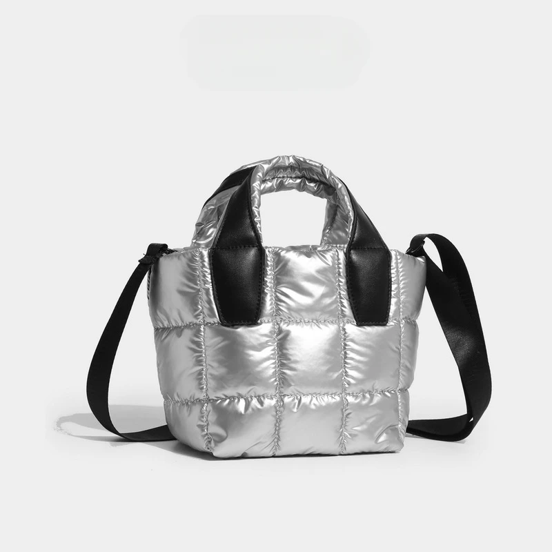 

Women's Simple Lightweight Nylon Down Feel Shoulder Crossbody Handbag