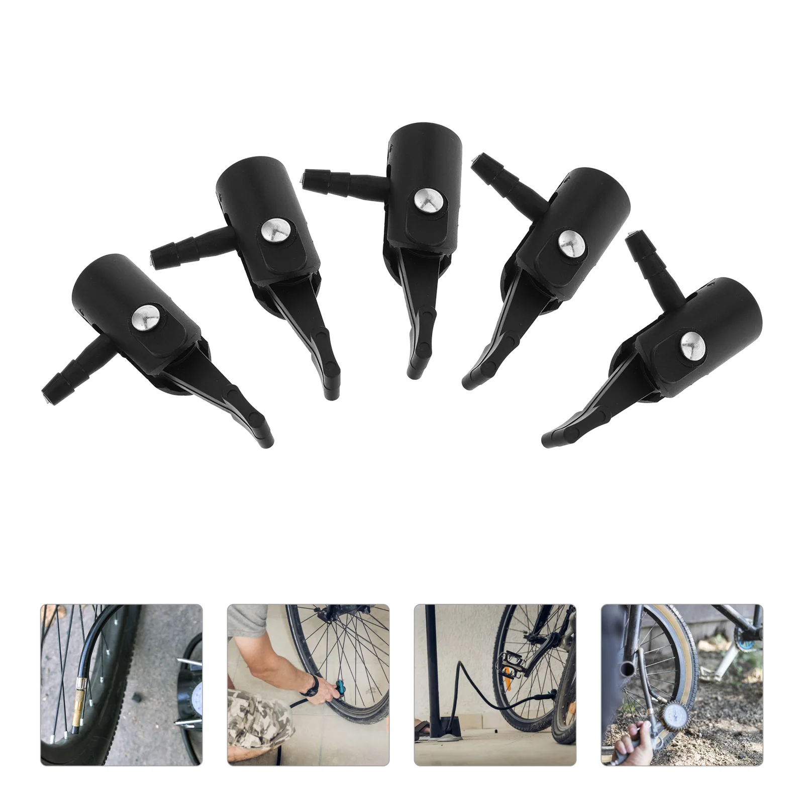 

10Pcs Clip on Air Chuck Adapter Plastic Tire Inflator Attachment for Car Bicycle Compressor Nozzle Accessories