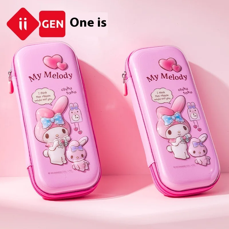 Iigen Stationery Sanrio Style Eva 3d Pencil Case Pupil High-Capacity Pencil Case Girl Kuromi Melody Hello Kitty Pochacco