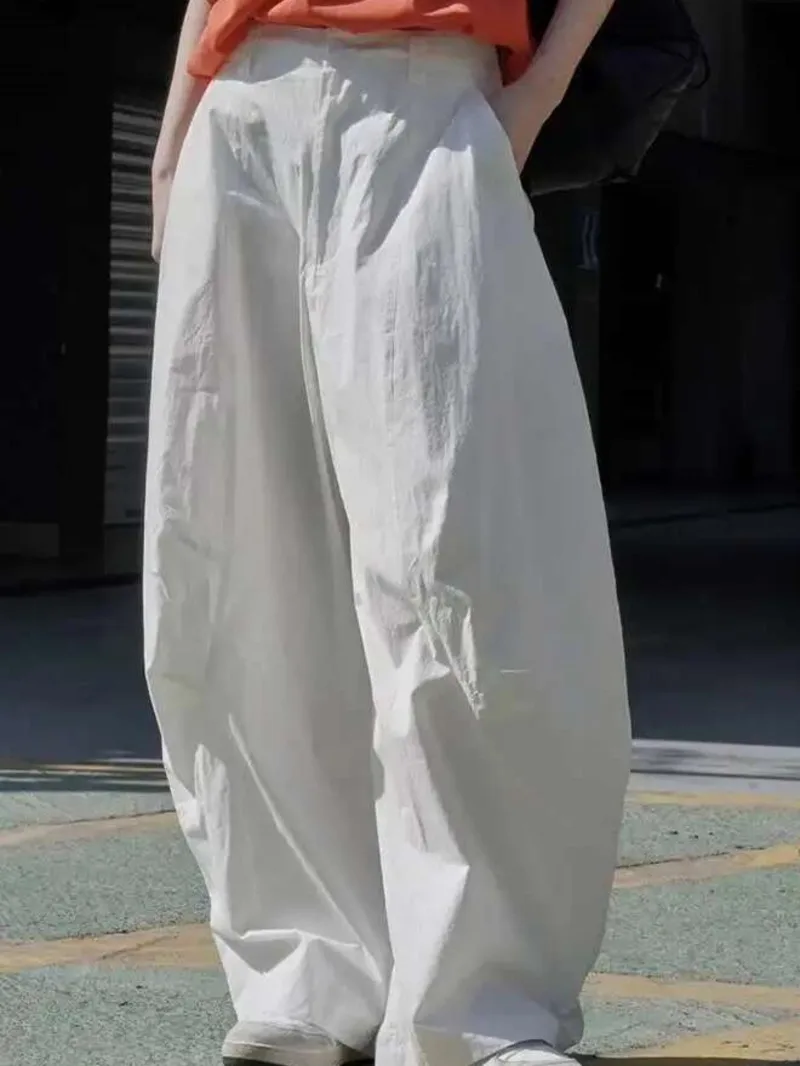 

Spring Fashion Wide Leg Pants For Women High Waist Solid Color Loose Trousers Female Clothing 2025 New 1E3F