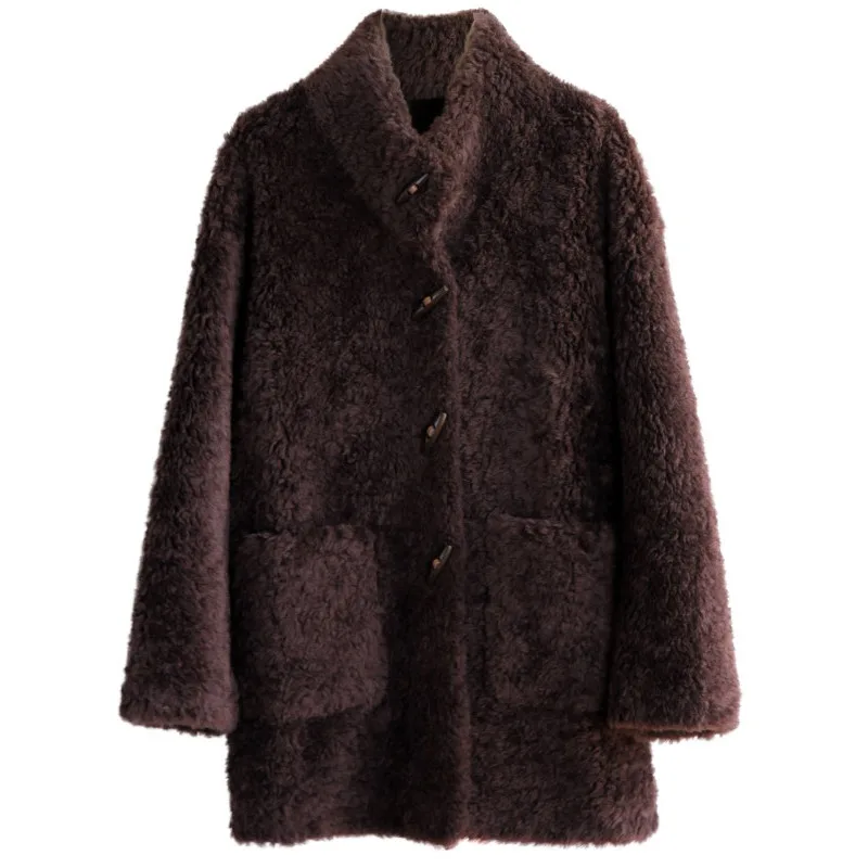 2025 Australia imported all-wool fur coat Toka wool composite fur integrated fur coat medium and long