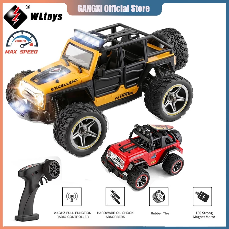 Wltoys 322221  2.4G Mini RC Car 2WD Off-Road Vehicle Model With Light Remote Control Mechanical Truck Children's Toy For RC