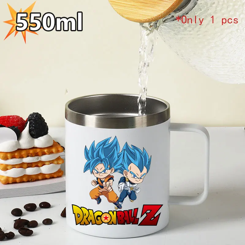 لعبة دراغون بول كوب من الفولاذ المقاوم للصدأ معزول مع مقبض طبقة مزدوجة عزل كارتون بيجيتا كاكاروتو كوب قهوة مكتب #5