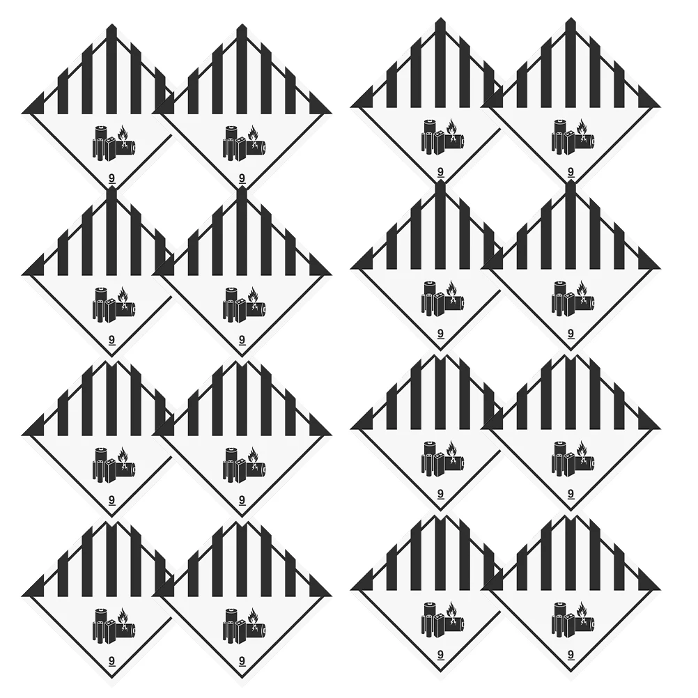 

9 Class Labels Strong Adhesive Shipping Lithium Caution Warning Safety Stickers Waterproof Marking Ion
