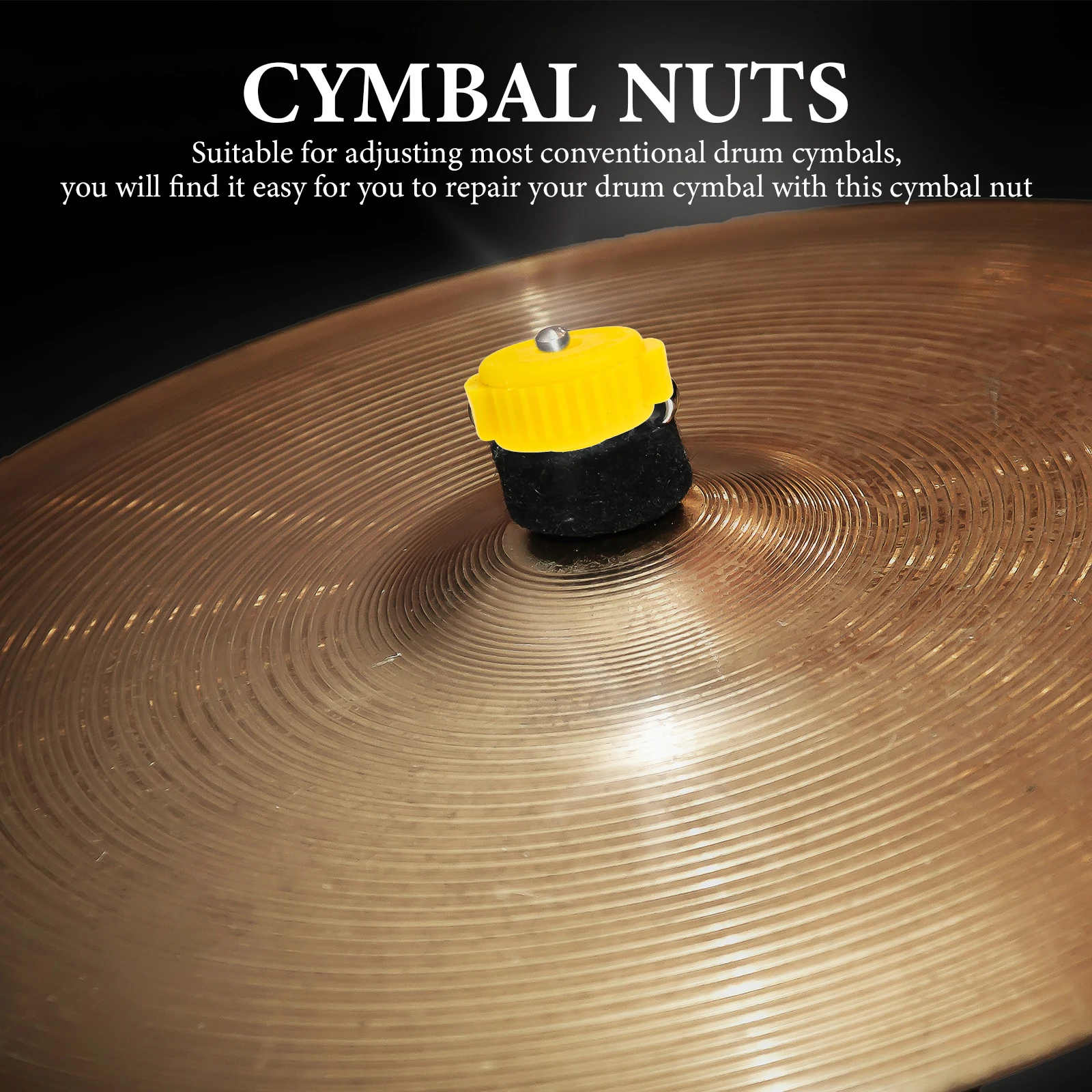 

Cymbal Nut Adjustment Accessories Premium ABS Drum Set Nuts Lightweight Portable Repair Tool for Beginners Gifts