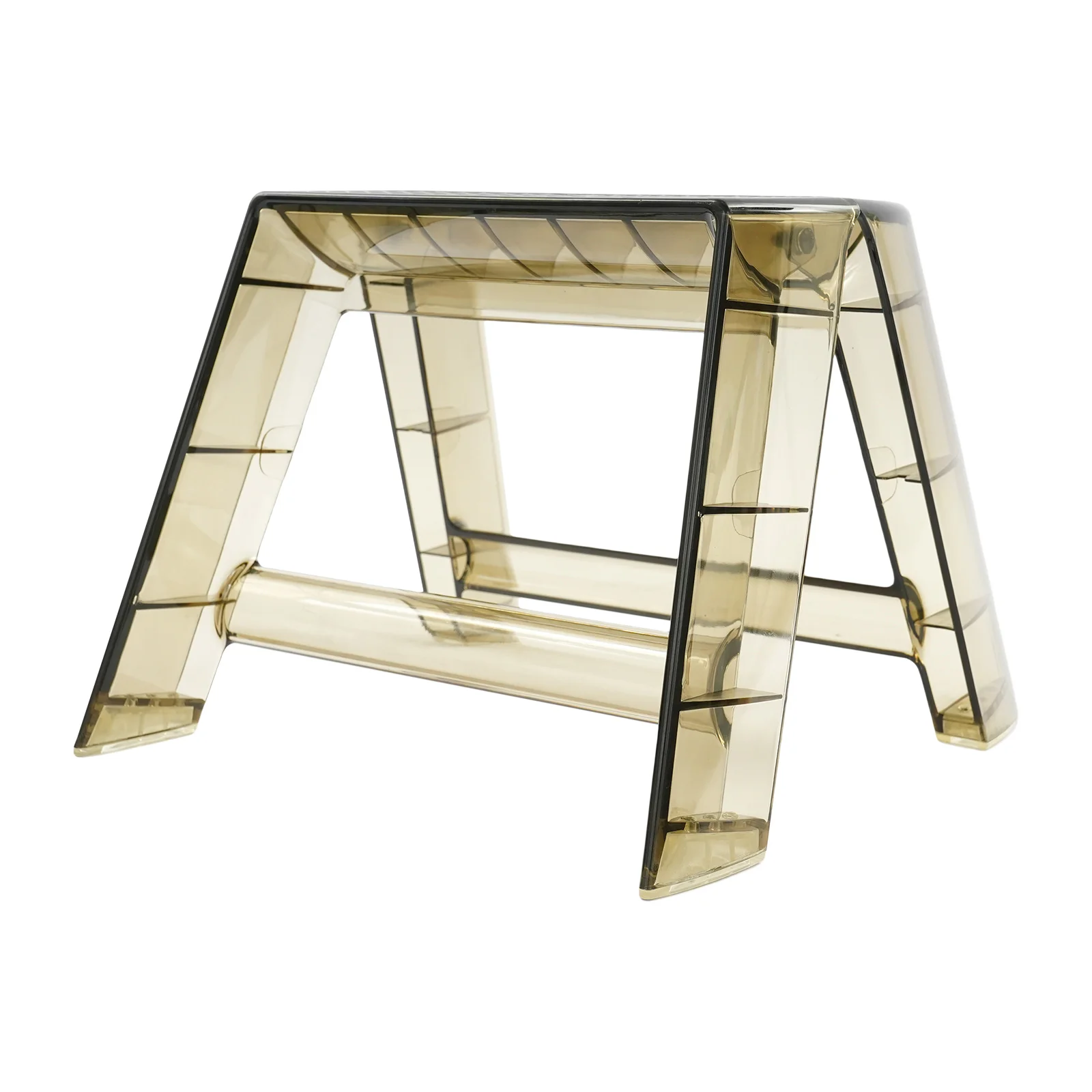 Step Stool for Adults, Protable Step Ladder 2 Steps Clear Stool for Library Kitchen, or Serve As Bookshelf, Flower Stand