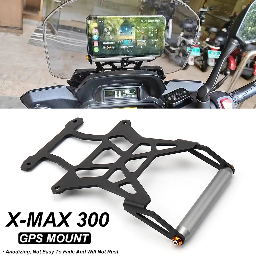 For Yamaha X-MAX Xmax 300 XMAX300 2023 Motorcycle GPS Phone Holder USB Wireless Charger Navigation Support Bracket Mount Stand