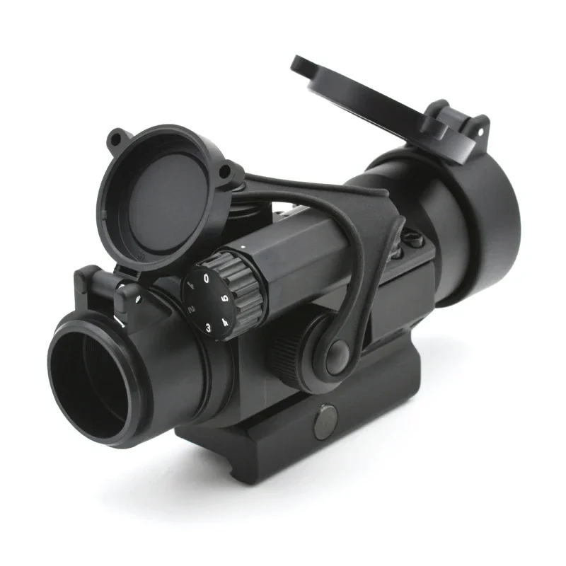 Tactical M2 Red Dot with MK18 Hight / Basic / Oblique Mount 4MOA Reflex Sight and Lens Caps Full Markings for Hunting Airsoft