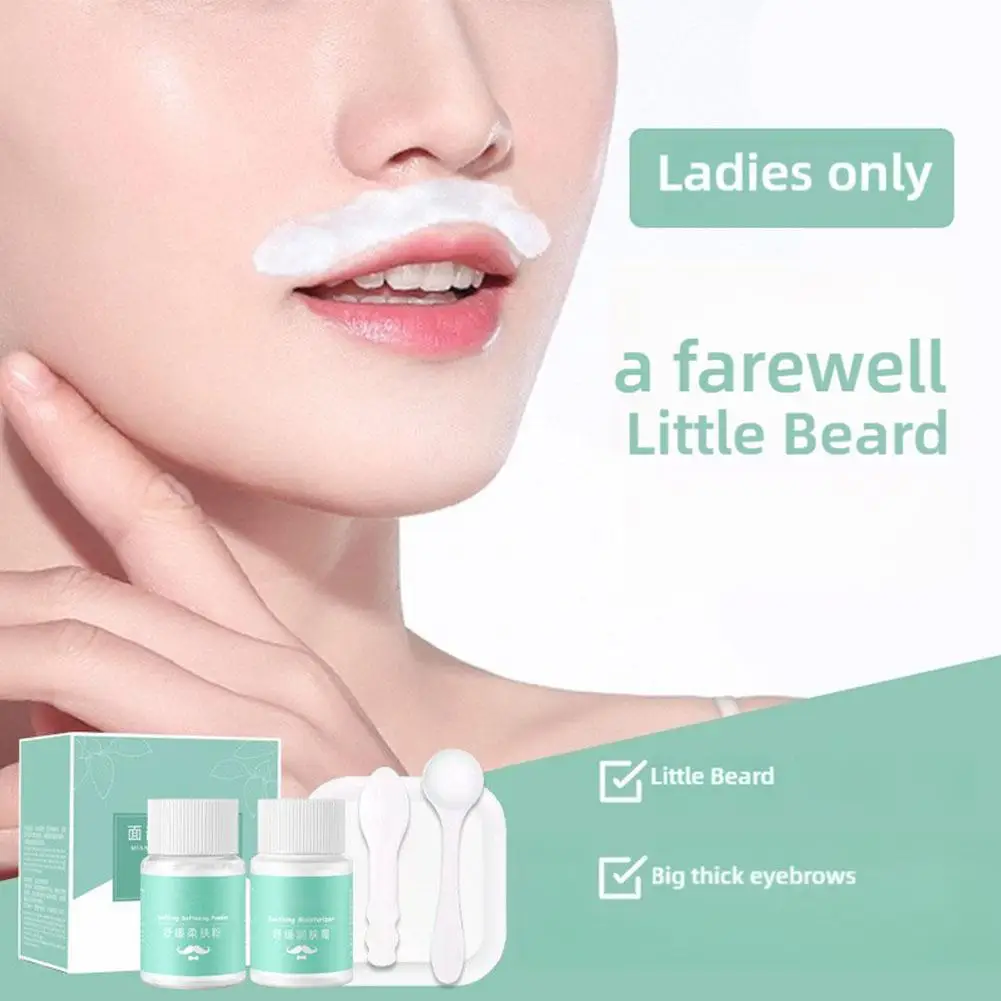 Female Facial Beard Bleaching Agents Moisturizing Fading Beard Eyebrow Cream Soothing Moisturizing Cream Whitening Makeup Tools