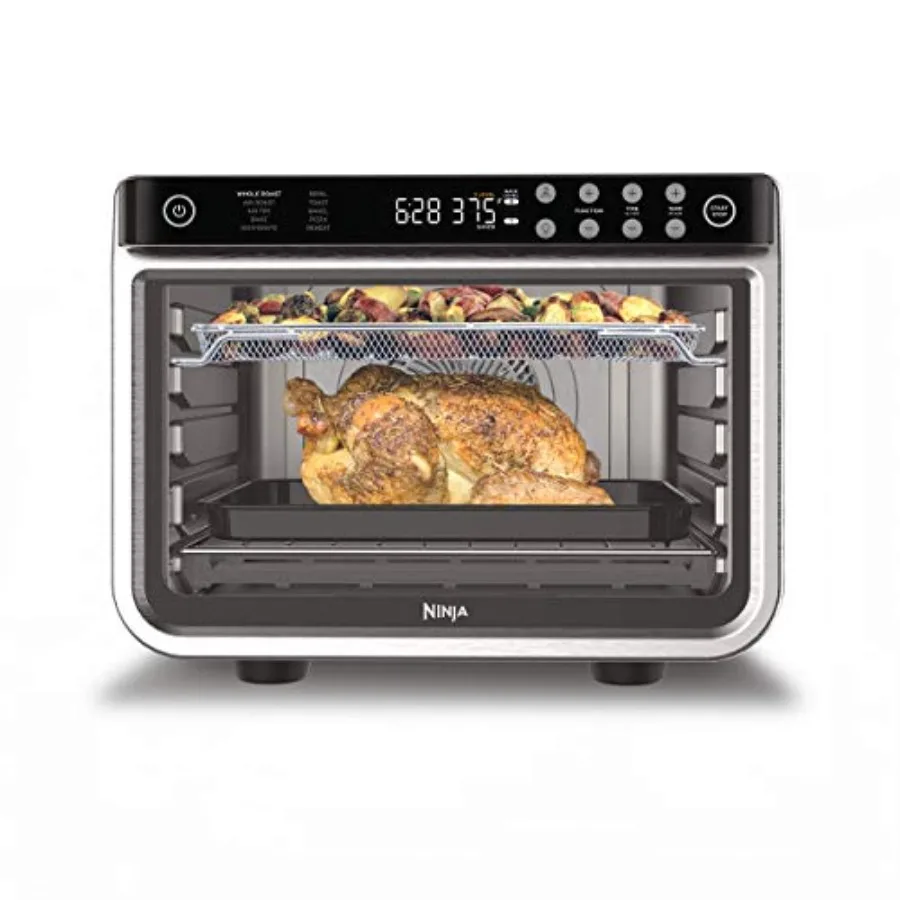 

Air Fryer and Toaster Oven Combo 10-in-1 Foodi XL Pro Air Fry Countertop Oven Fit a 5-lb Chicken and Sheet Pan of Vegetables Ba