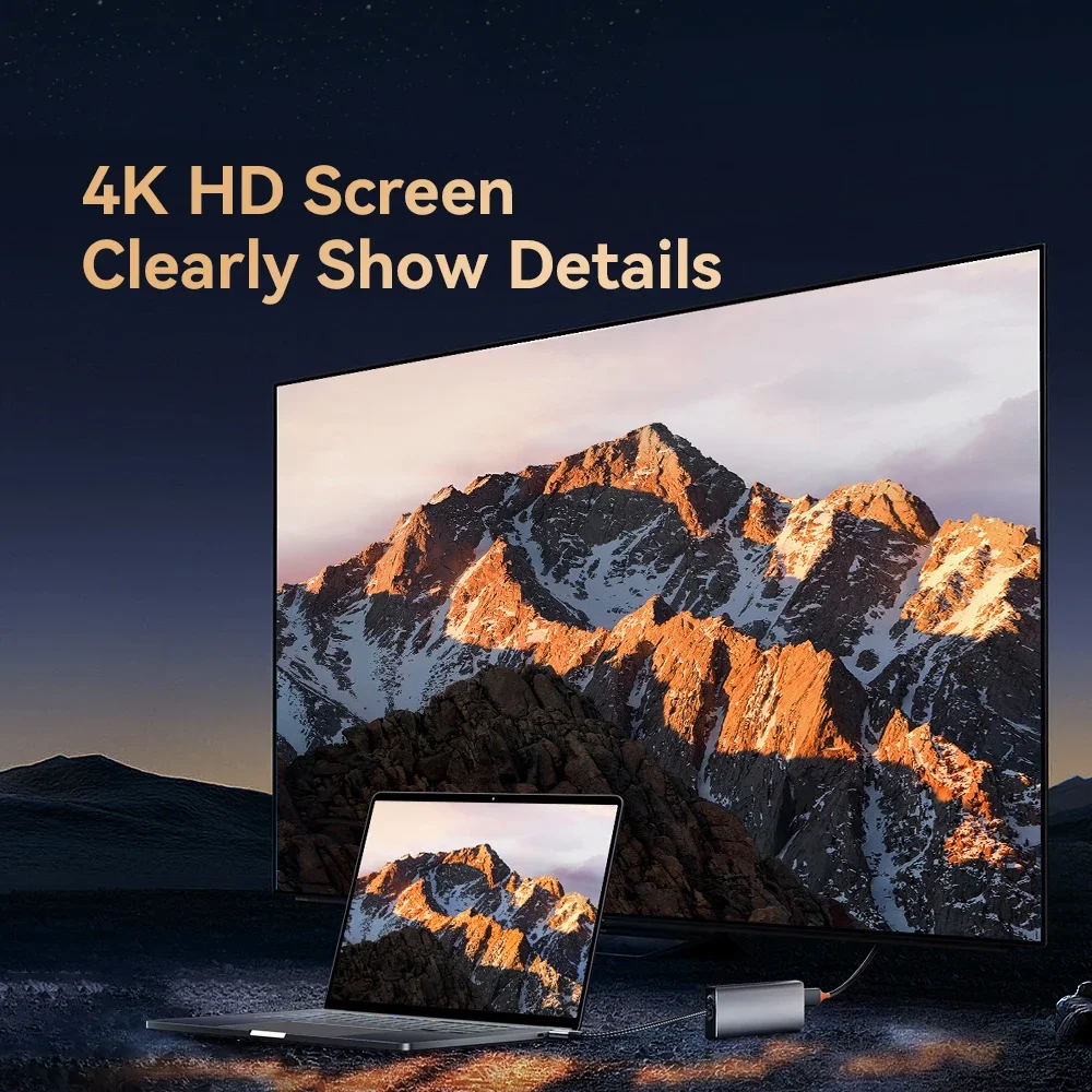 KEBIDUMEI 9-w-1 M.2 SSD HUB Stacja Dokująca USB C z Funkcją Przechowywania Dysków Obudowa SSD RJ45 HDTV 4K60Hz Hub USB3.2 10Gbps — zdjęcie produktu 6