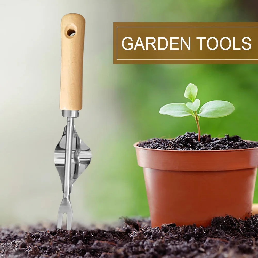 Manual Weeds Remover With V-Shaped Fork Long Handle Garden Lawn Weeder Outdoor Yard Grass Root Pullers Tools For Soils Loosening