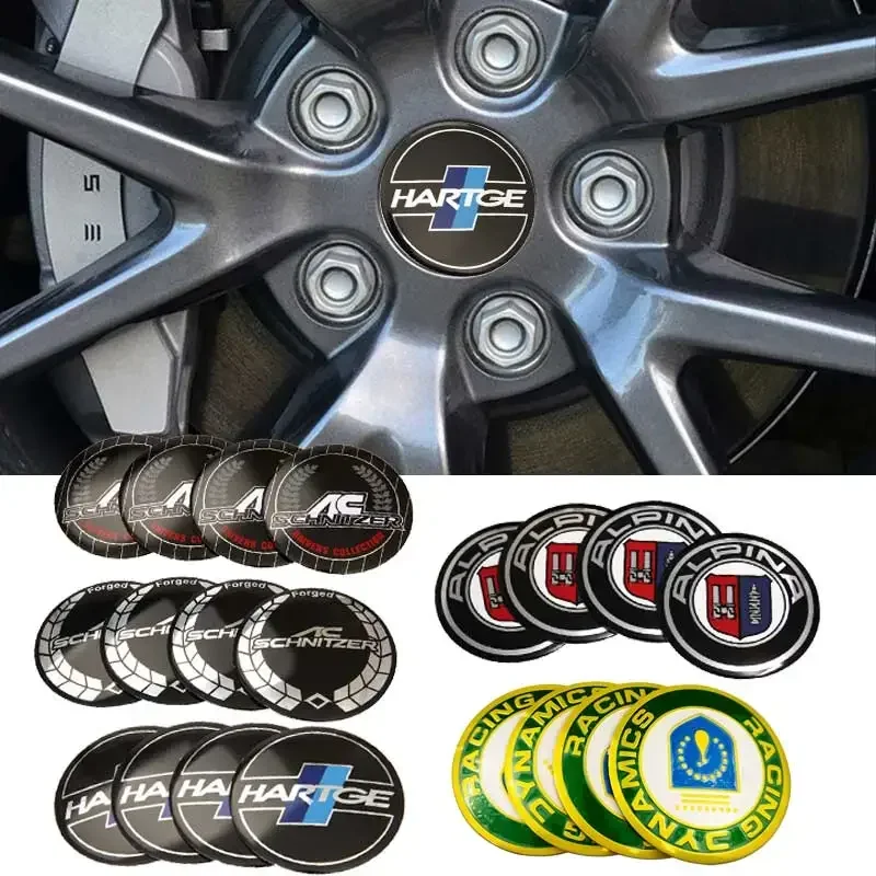 56mm Car Wheel Hub Caps Stickers Tire Center Decals for BMW Alpina AC Hartge G30 E36 E46 F10 F11 F20 F30 G01 G05 G68