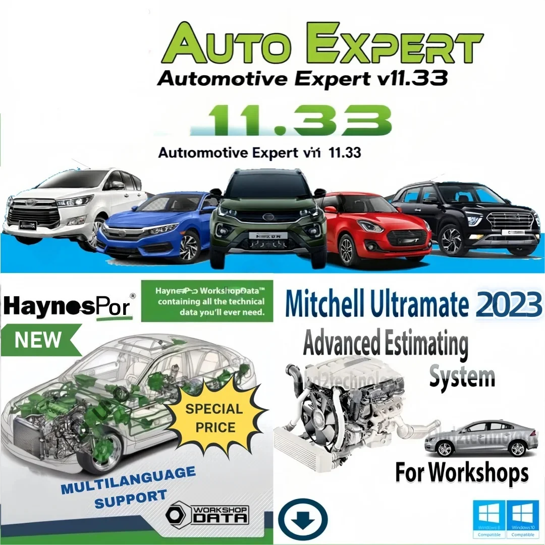 

2025 Michell Ultramate 7 advanced estimation system + HAYNES / PRO Vik 2015.1 + Automotive Expert workshop management software v11.33