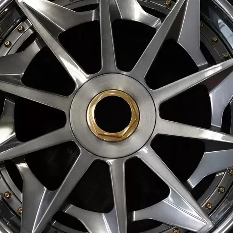 عجلات سيارة الركاب 3 قطع 18 19 20 21 22 23 24 بوصة 5x130 عجلات سيارة مصنوعة من سبائك الألومنيوم المصقول باللون الرمادي لسيارة كايين
