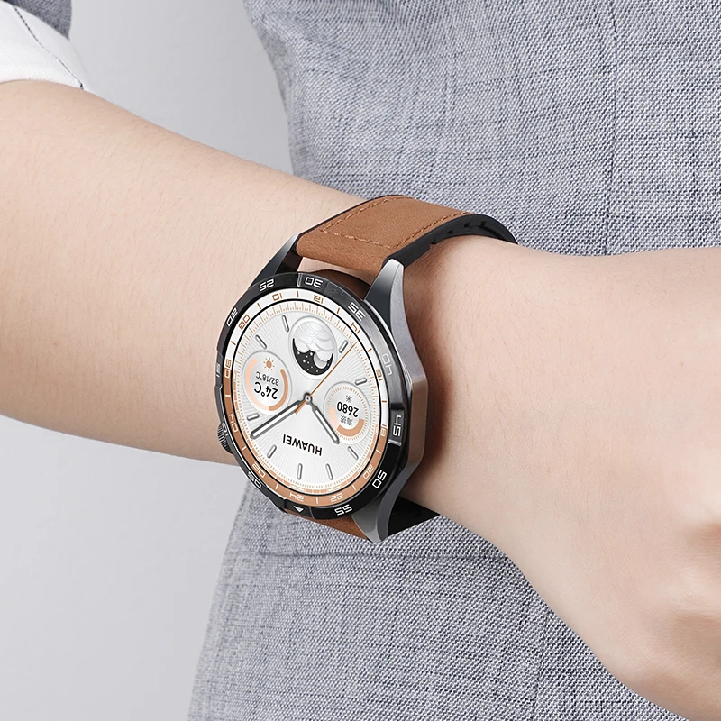 20 مللي متر 22 مللي متر سيليكون + حزام جلدي لساعة هواوي 5 GT6-GT5 Pro 46 مللي متر حزام الساعات المغناطيسي سامسونج ساعة 7-6-5-4 Garmin Venu 4 45 مللي متر