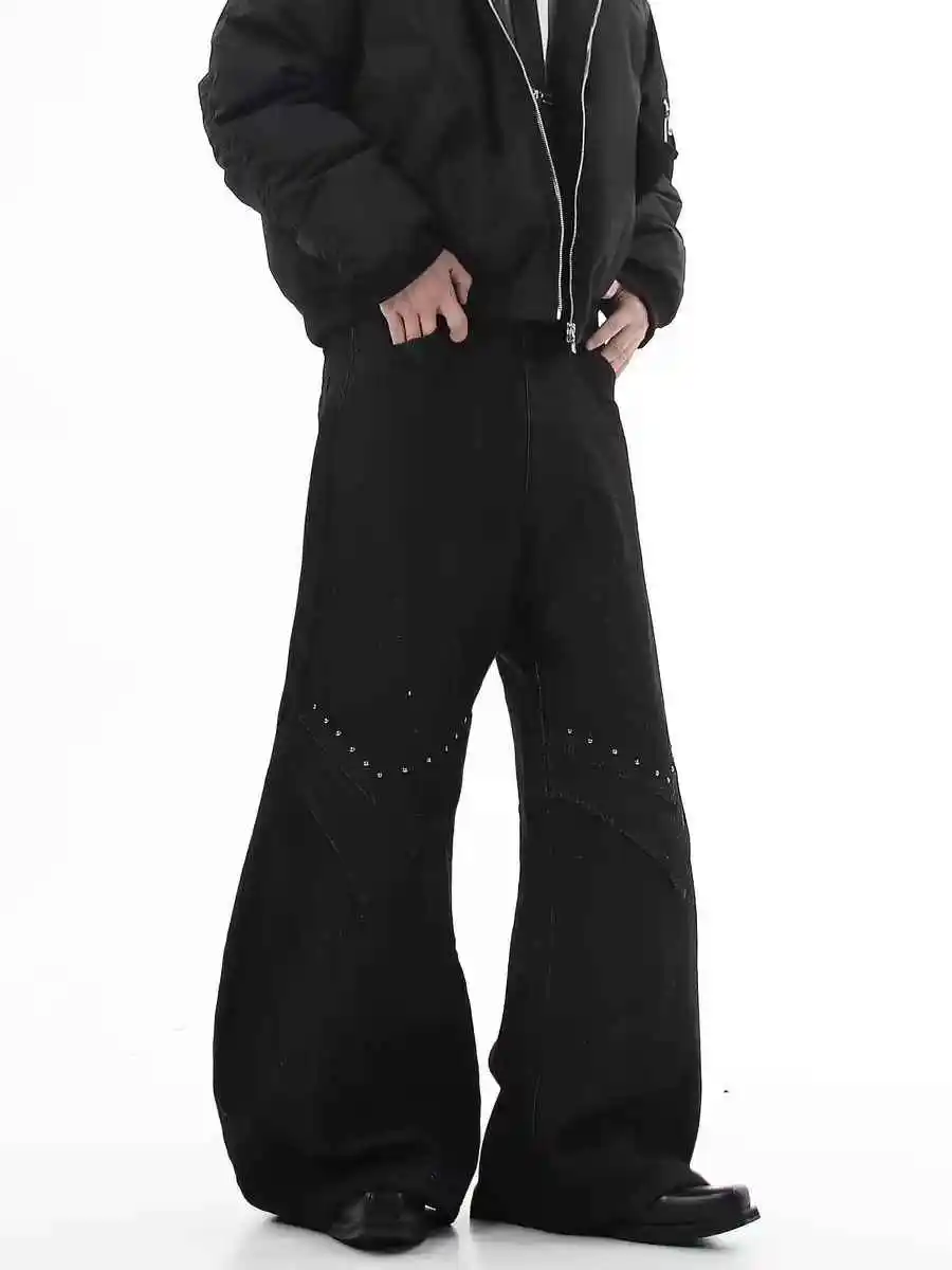 Feminino preto gótico y2k emo jeans vintage harajuku japonês 2000s estilo baggy jean calças oversize grunge denim roupas