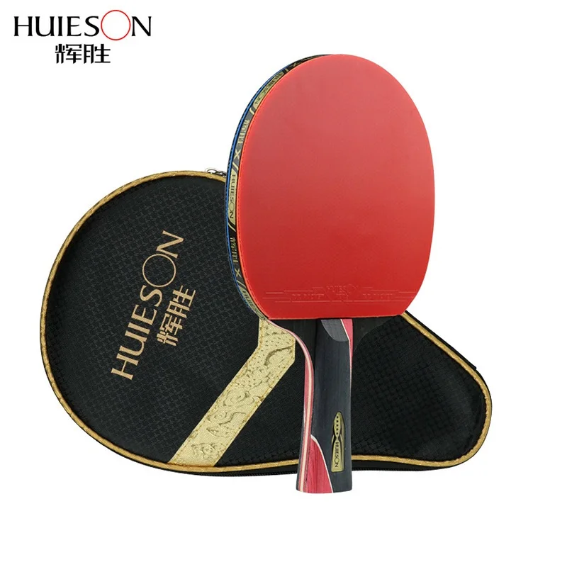 (1pcs) Huieson 5 Star Table Tennis Racket 7 Layers Pimples In Training Pingpong Paddle