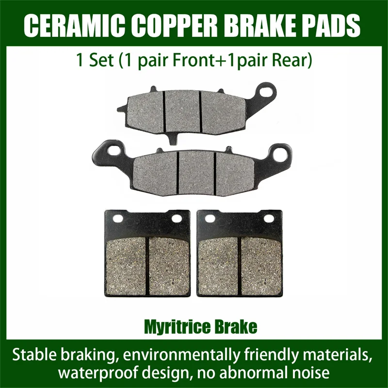 

Myritrice Fit For Suzuki Front Rear Brake Pads GS500 01-08 GS500F 04-08 GS500E 96-03 SV400 SV400S SV400W 1998 GSF250 Bandit