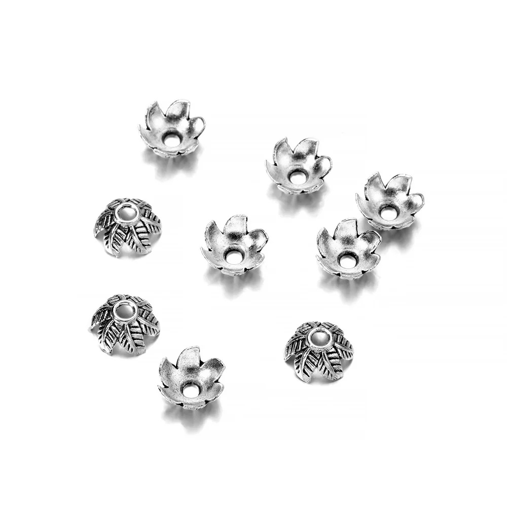 20pcs/Lot 10mm Antique Leaf Flower Bead Caps For Jewelry Making Bead Caps End Jewelry Finding Making Component