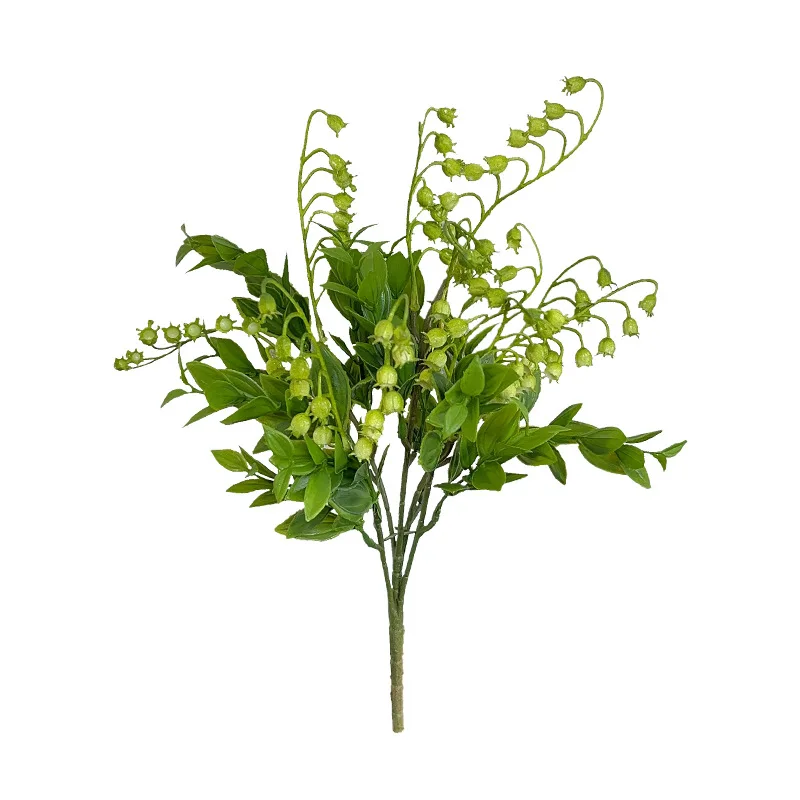 

Single branch 5-branch lily of the valley simulated flower living room decoration fake flower ornament high-quality gre