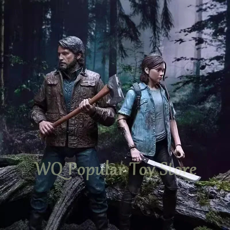 17cm The Last of US 2 Anime Figure Joel Ellie 2-PACK Figures PVC Statue Collectible Model Doll Room Desk Decoration Toys Gifts