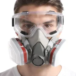 Respiratore riutilizzabile originale al 6200 maschera antigas con copertura a mezza faccia con occhiali antiappannamento per la verniciatura Spray lucidatura fumo di sicurezza sul lavoro