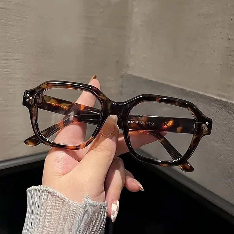 Unisex Retro Blaulichtfilter-Brille Computerbrille Modische Anti-Blaulicht Eckige Brillen für Büro Damen Herren