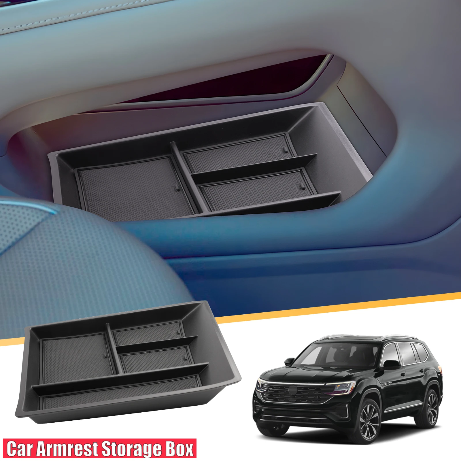 

Car Armrest Storage Box for Volkswagen Atlas 2024 Central Control Container Auto Interior VW Atlas Accessories 2024