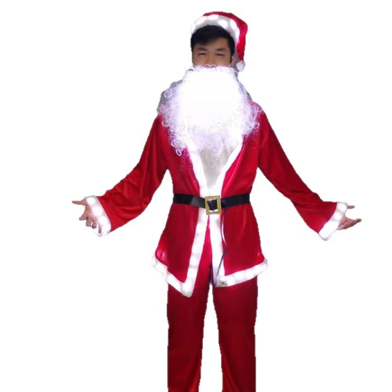 

Glowing Santa Claus doll costumes, bar atmosphere props, shopping mall performances