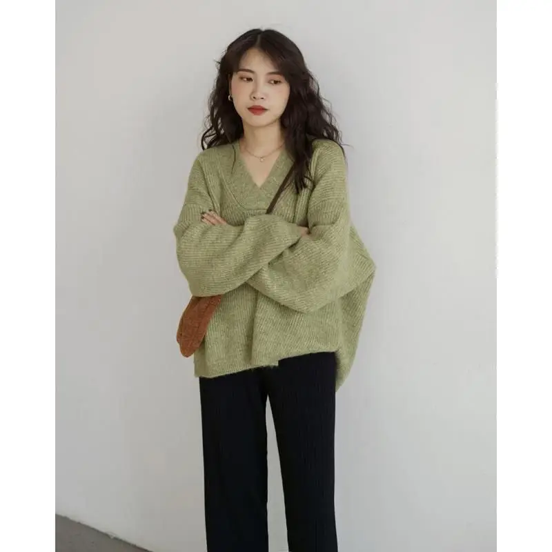 2023 Autumn/Winter New Korean Edition Solid Color Loose Versatile Fashion Sweater