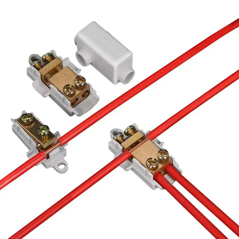 High-power T-type Connecting Terminal Break-free Wire Splitter Quick Wire connectors Parallel Branch Terminals Copper Diverter