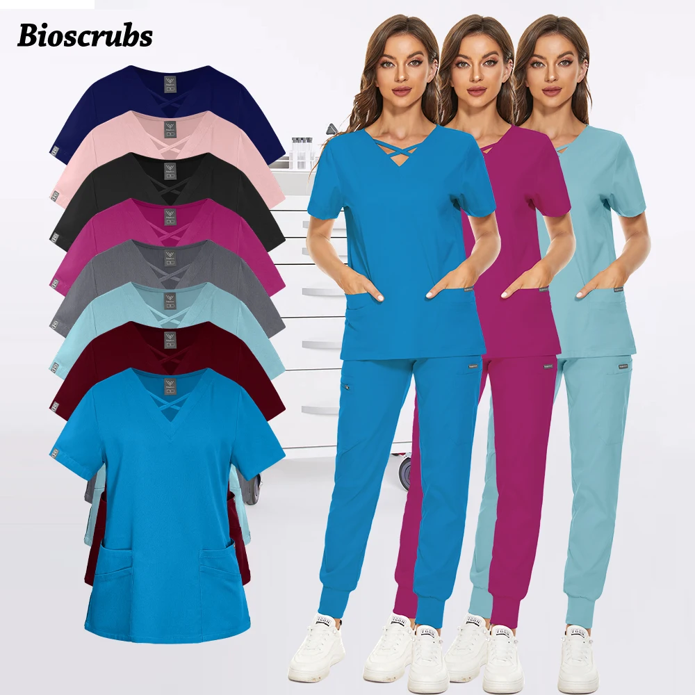 Scrub Clothing Women Beauty SPA Workwear Dentistry Pet Clinic Store Work Clothes High-quality Clinical Surgical Set Medical Suit
