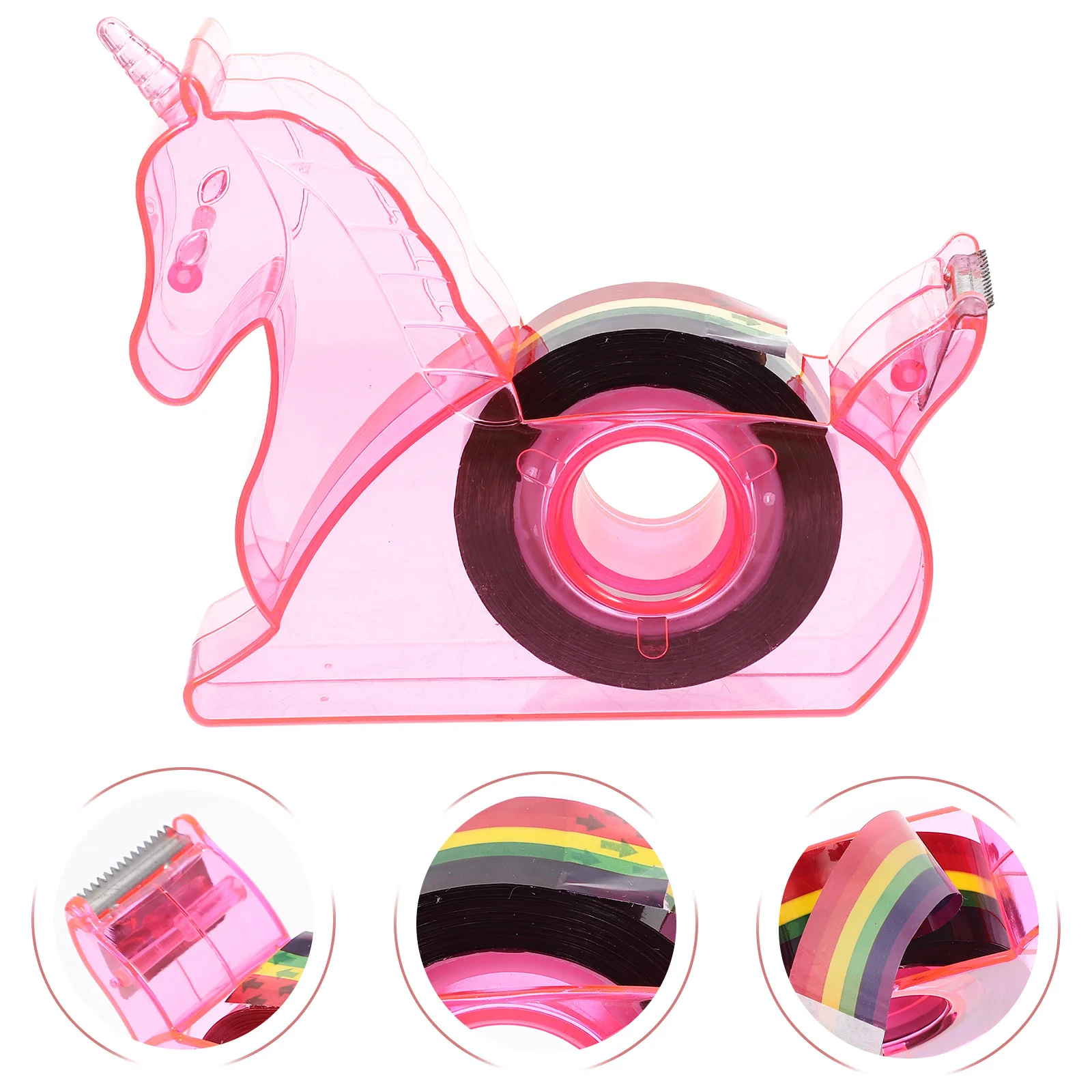 1 Set Portable Dispenser Animal Design Smooth Edge Cutter For Office School Home Desktop Label Sticker Supply Tape Dispenser