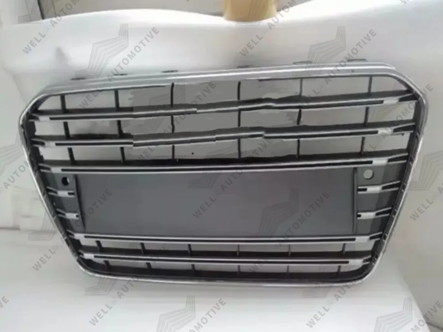 High Performance ABS Black Grille Replacement Front Grill With Chromed Frame For A5 2007-2013 Modified Upgrade to S5