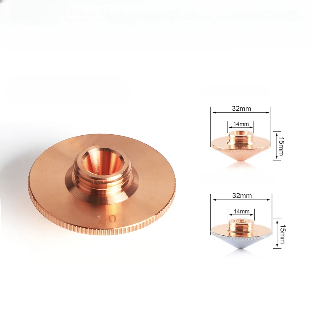 Laser Nozzle D28 M11 / D32 M14 Single Double Layer Caliber 0.8-5.0mm for Raytools WSX Bodor Precitec HSG Laser Cutting Nozzles